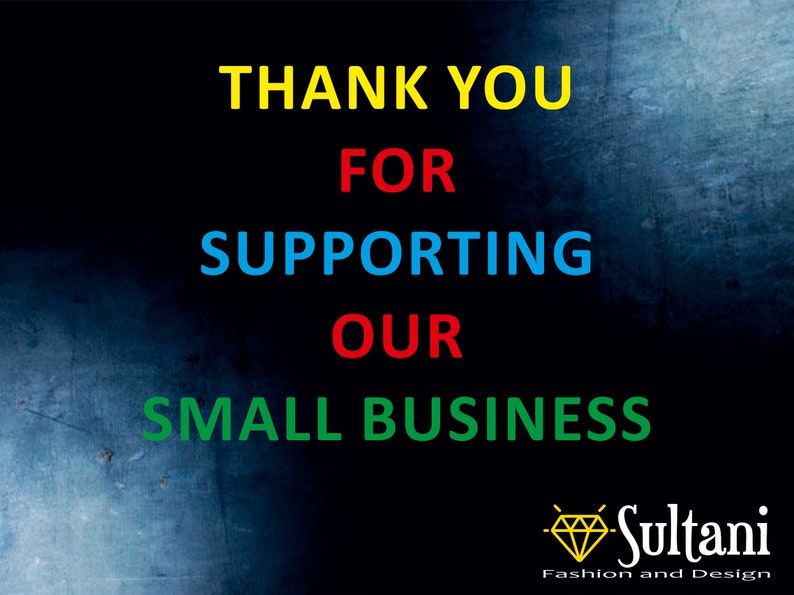 a thank you card for supporting our small business