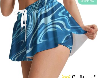 Jupe short de sport pour femme avec poche, jupe athlétique taille haute, pickelball, golf, tennis et yoga, vêtements de sport et de sport confortables, cadeau pour elle