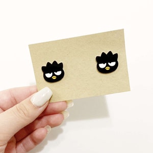 Kawaii grumpy penguin Stud earrings