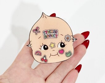 Kewpie sticker addict baby kindle grip/phone grip