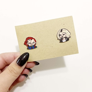 Chuck and bride horror stud earrings