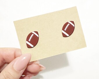 Football stud earrings