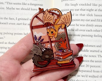 Fantasy dragons window kindle grip, bookish phone grip