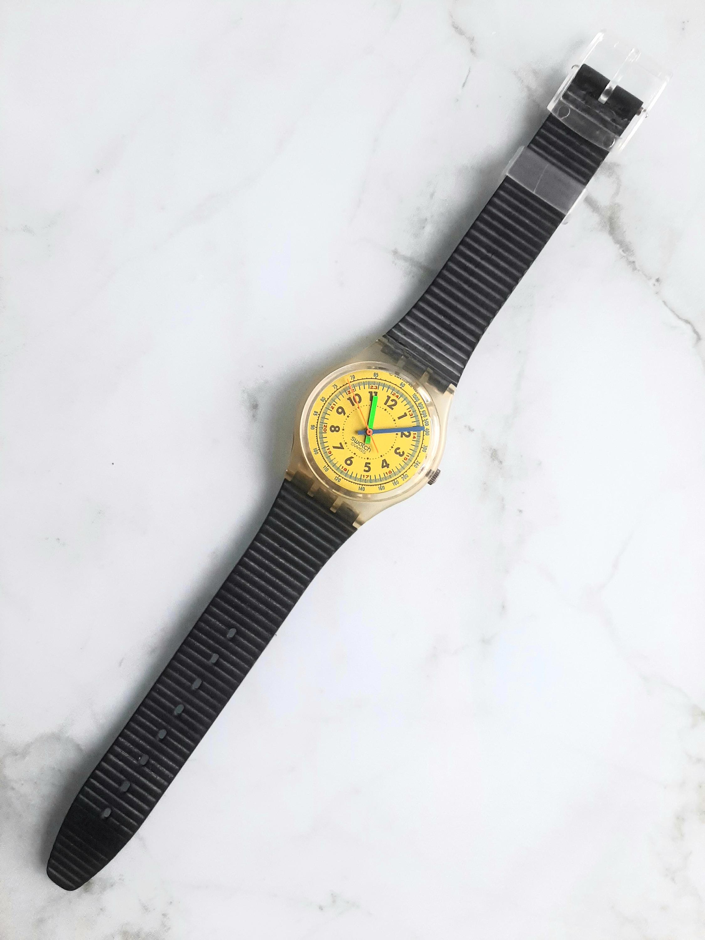 Swatch Watch  GK116  LEMON ICEBERG Swatch Gent LEMON ICEBERG GK116 (1989) - new in box Now  main image 4