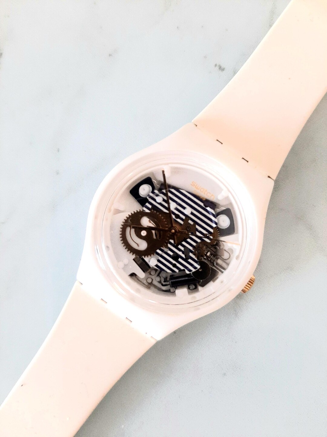 Swatch Watch GW169 MARINIERE New New Limited Rare Swiss Swatch Mariniere Blue and White  main image 3