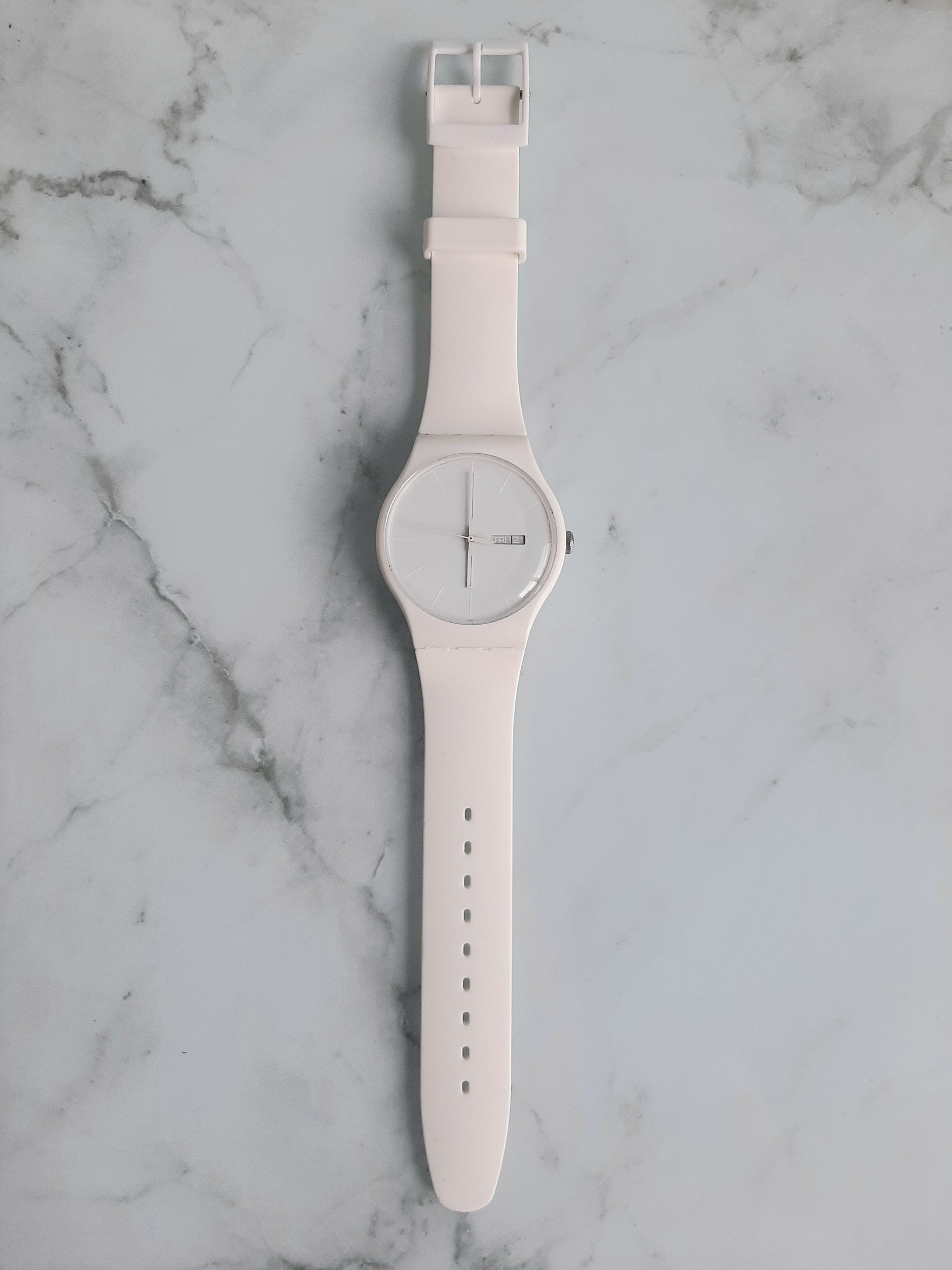 Swatch Watch White Rebel SUOW701 | eBay