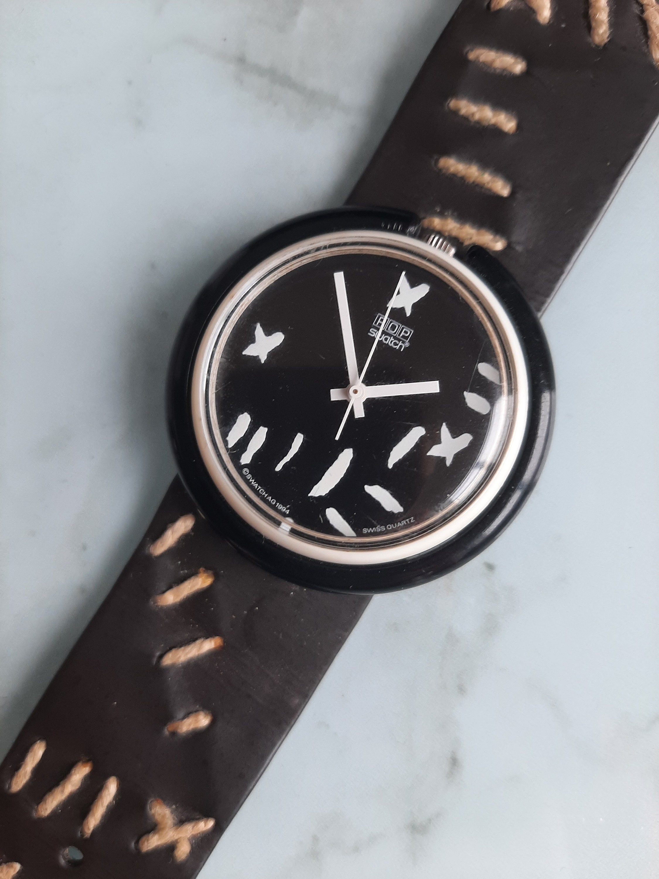 Midi Pop Swatch BLACK WIDOW PMW100 - Etsy display picture 1