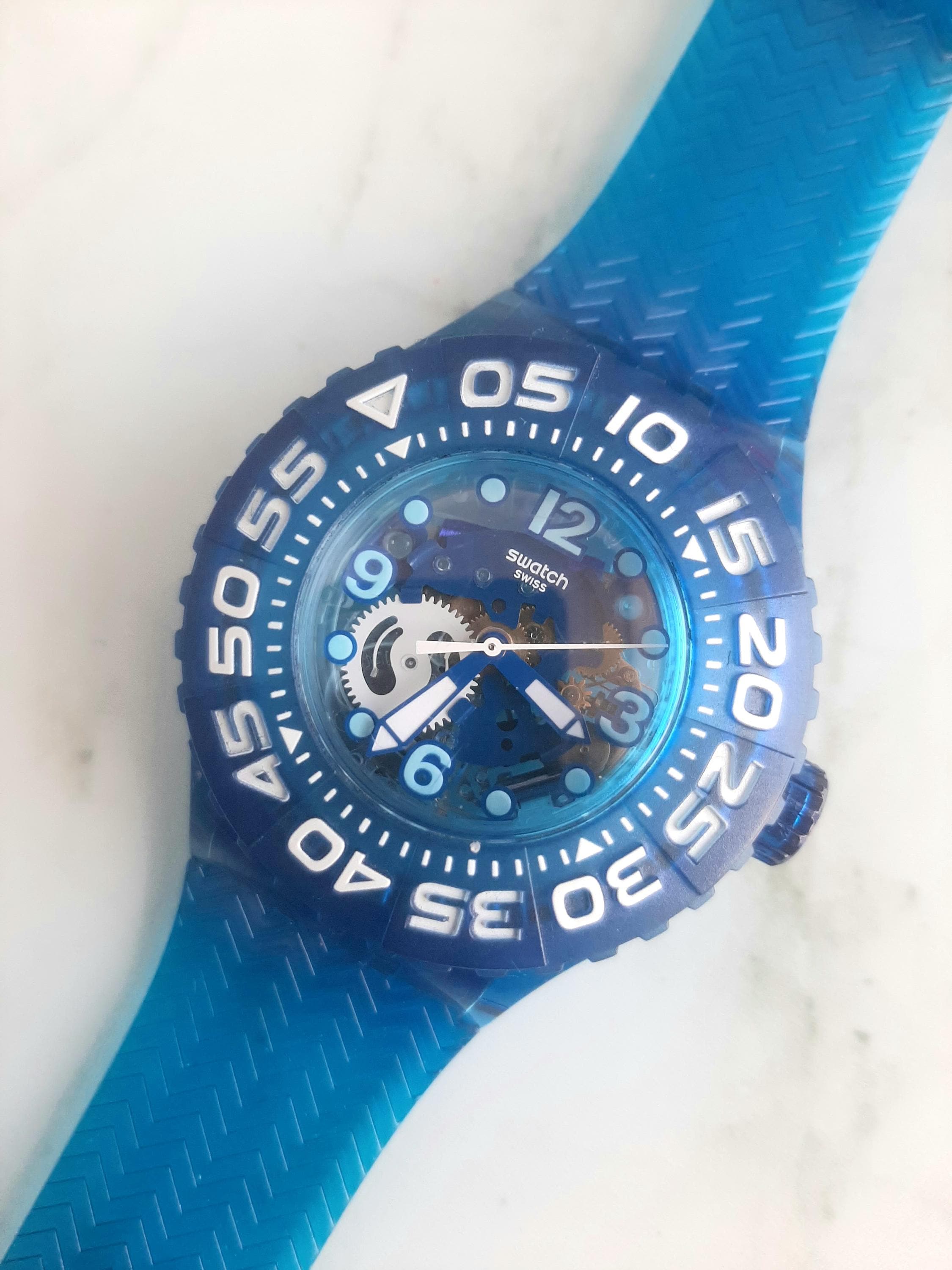 SWATCH Scuba Libre Sundowner Unisex Watch -Brand New Купить swatch scuba libre suuo400 sundowner neu new  main image 4