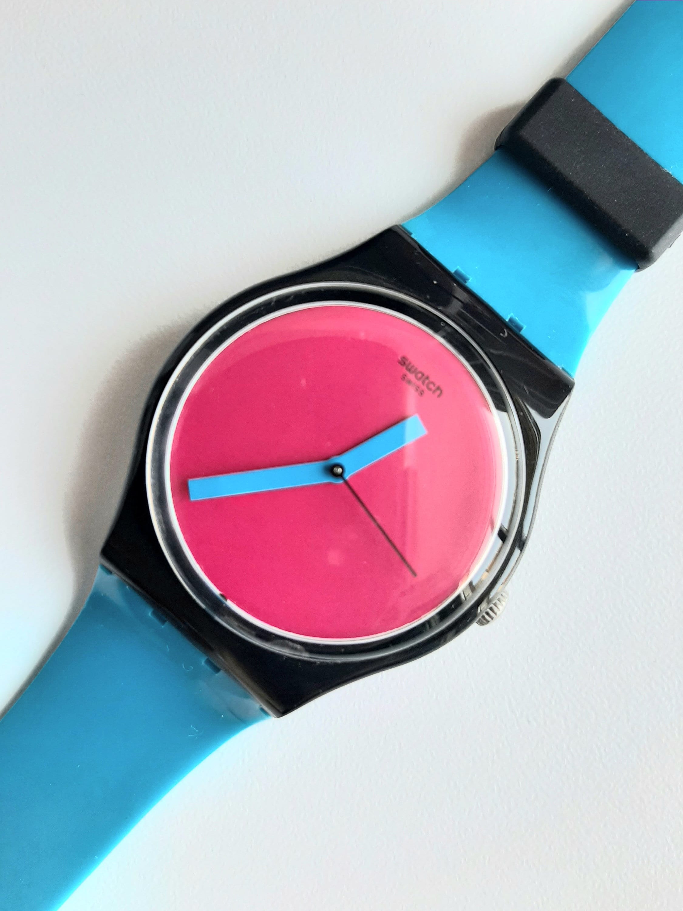Swatch Watch Bundle Silver Tone + Pink Originals Gent & New Gent Amazon.com: Swatch Gent Unisex Watch Casual Plastic Pink  main image 2