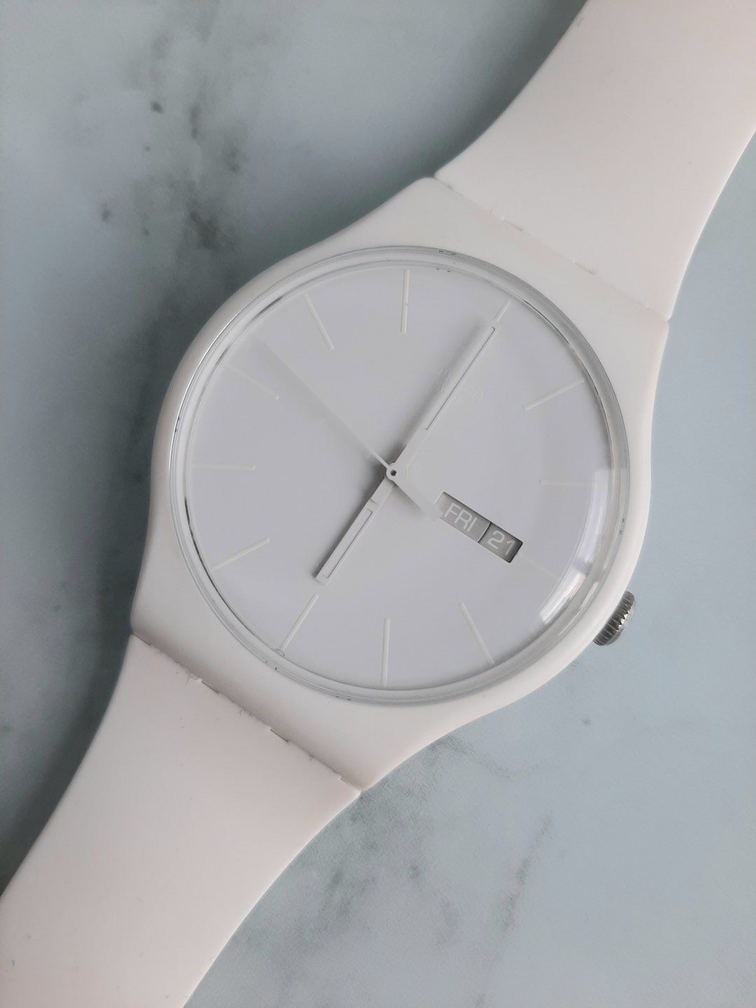 Swatch Watch White Rebel SUOW701 | eBay