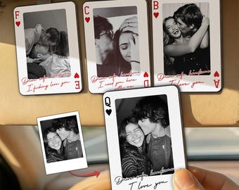 Drive Safe I Love You Car Visor Clip Custom Photo, Personalized Couple Picture Sun Visor Clip, Playing Card Photo Car Decor, Valentine Gift