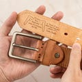 I Love Your Face Between My Legs Leather Belt For Him, Funny Valentine Gift For Husband Boyfriend, Engraved Cowhide Belt, Anniversary Gift