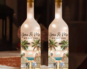 Valentine's Day Mason Jar Personalzed Bottle Lamp, Fuck Valentne's Day Love You Every Day, Battery Powered LED Fuck Valentines Day Lamp