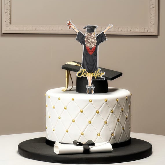Personalized Graduation Cake Topper, Graduate Custom Ornament Class of 2025 2026, Senior Christmas Gift, Daughter Son Graduation Gift