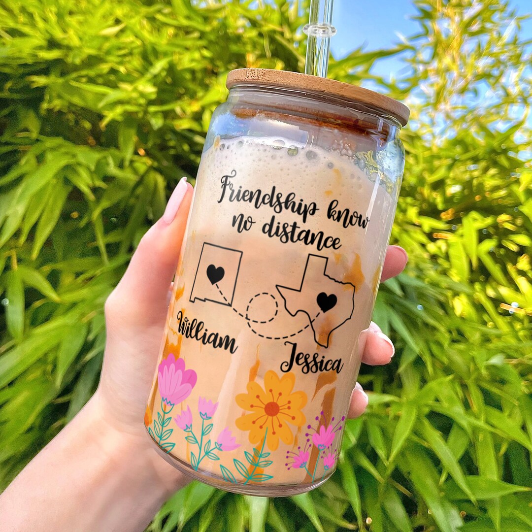 Personalized Best Friend Glass Glass Can Long Distance Etsy