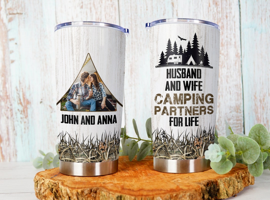 Personalized Husband and Wife Camping Partner for Life Tumbler Etsy