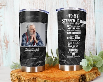 Personalisierter To my step Dad Becher - Vatertagsgeschenkidee für Stiefvater