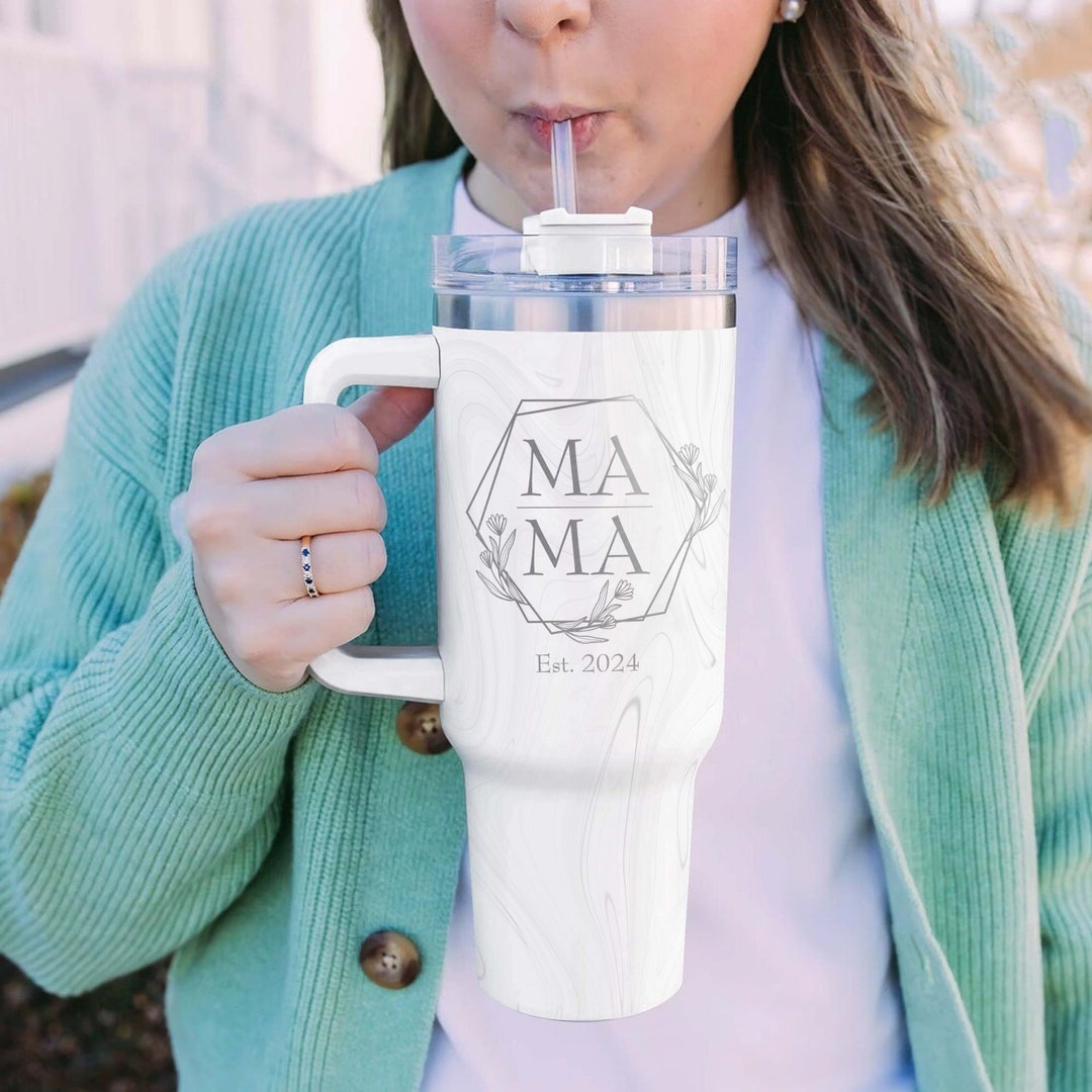 She Is Strong Mom 40 oz Floral Tumbler main image 1