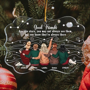 Personalized Acrylic Ornament, Thank You Gifts For Friends, Sisters, Friends Like Star, Friendship Gift, Gift For Sisters, Bestie