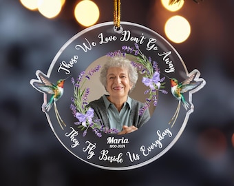 Personalized Memorial Photo Ornament, Custom Ornament, Memorial Ornament, Loss Of Loved One, Sympathy Gift, Bereavement Gift