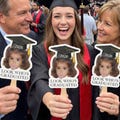 Custom Vintage Childhood Photo Graduation Fan, Personalized Graduation Gift, Class Of 2026 Senior Bestie Prop, Funny High School Grad product logo