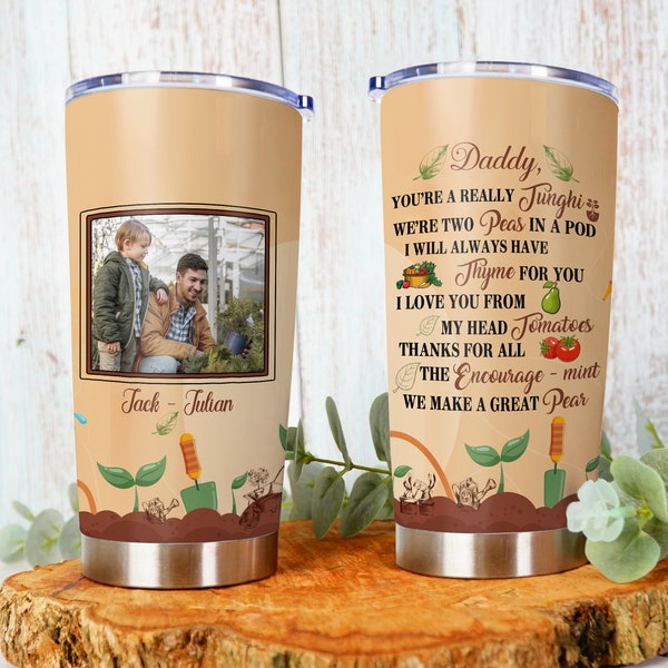 Personalized Daddy You're a Really Funghi Tumbler - Perfect Custom Gifts for Dad, Gardeners Gifts