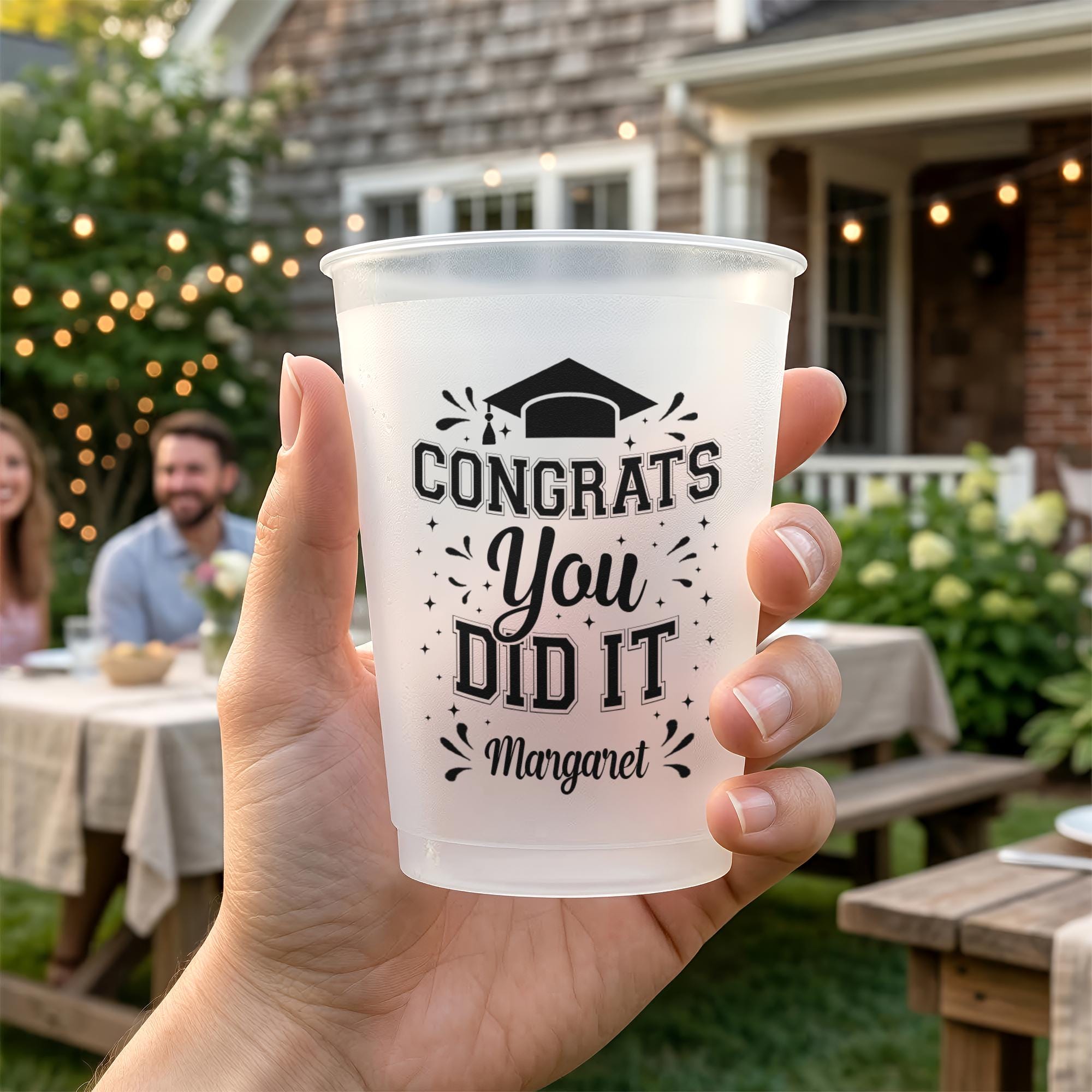 Custom Graduate Frosted Cup, Graduation Party Decor Gift, High School ...