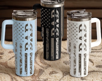 Personalisierte Vatertagsgeschenk 40 Unzen Becher für Papa, Opa, Papa, benutzerdefinierte Papa Becher mit Kindernamen, Papa Geschenk von Tochter, Papa Tasse