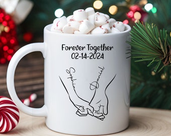 Personalized Couple Forever Together Mugs, Custom Wedding Gift, Personalized Wedding Mugs, Engagement Gift, Gifts For Couple