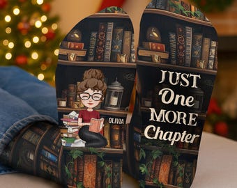 Shhh... I'm Reading - Personalized Crew Socks, Book Crew Socks, Custom Socks, Gift for Her, Book Lover Gift, Gift for Daughter Friend