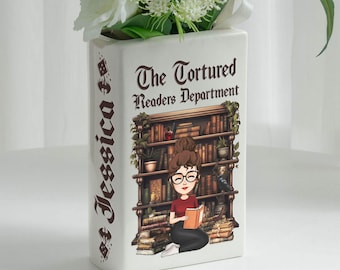 Personalized Ceramic Book Vase - The Tortured Readers Department