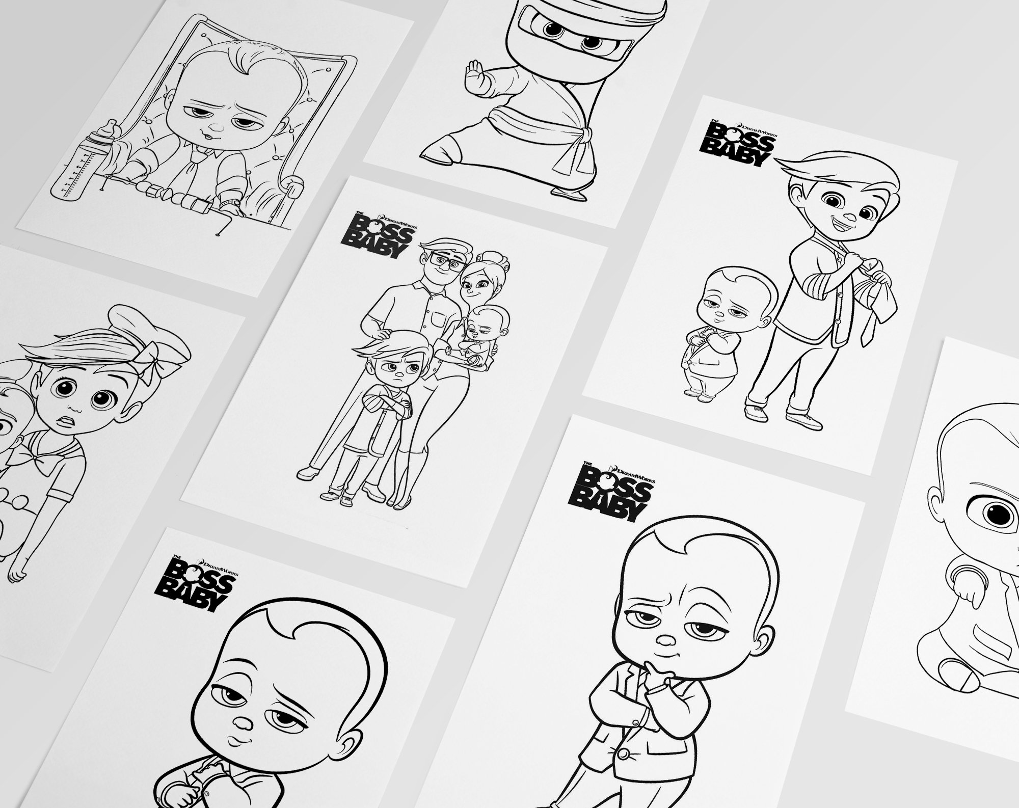 20 Coloring Pages From the Boss Baby Cartoon Coloring Book - Etsy UK