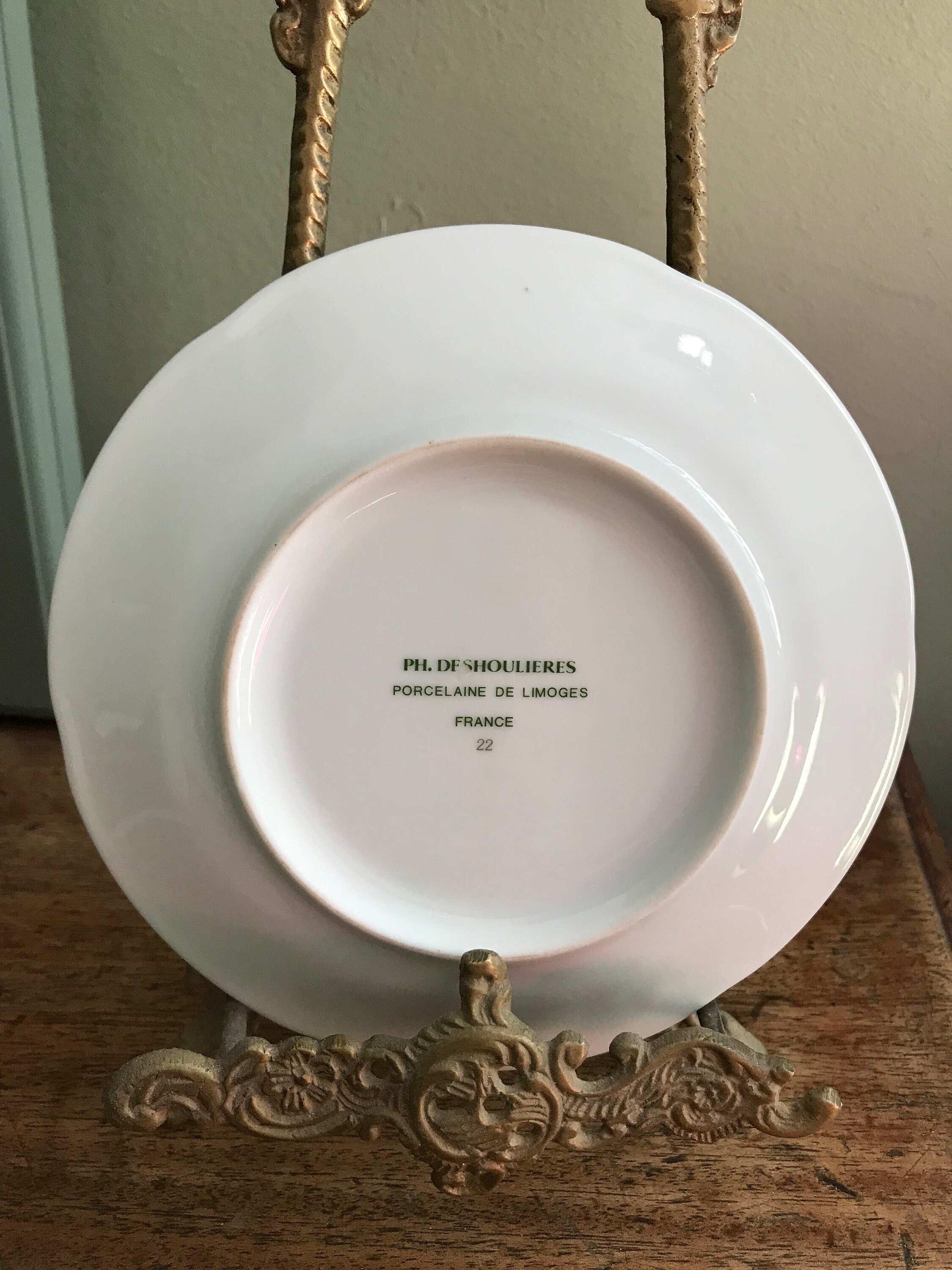Petit Plat Porcelaine Limoges Deshoulieres Foëcy Décor Couverts TBE