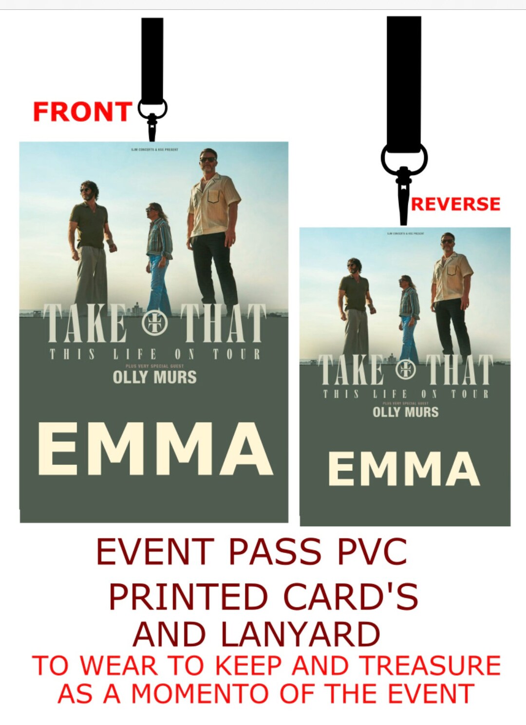 Take That Tour 2024 This Life on Tour PVC Card Lanyard Etsy