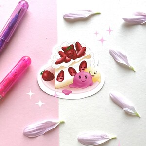 stickers fraisier japonais, autocollant patisserie kawaii sticker vinyl autocollant mignon autocollant de journal scrapbooking bulletjournal