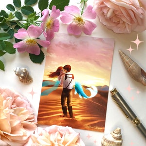 Carte sirene, impression d'art A5 carte decorative carte de voeux