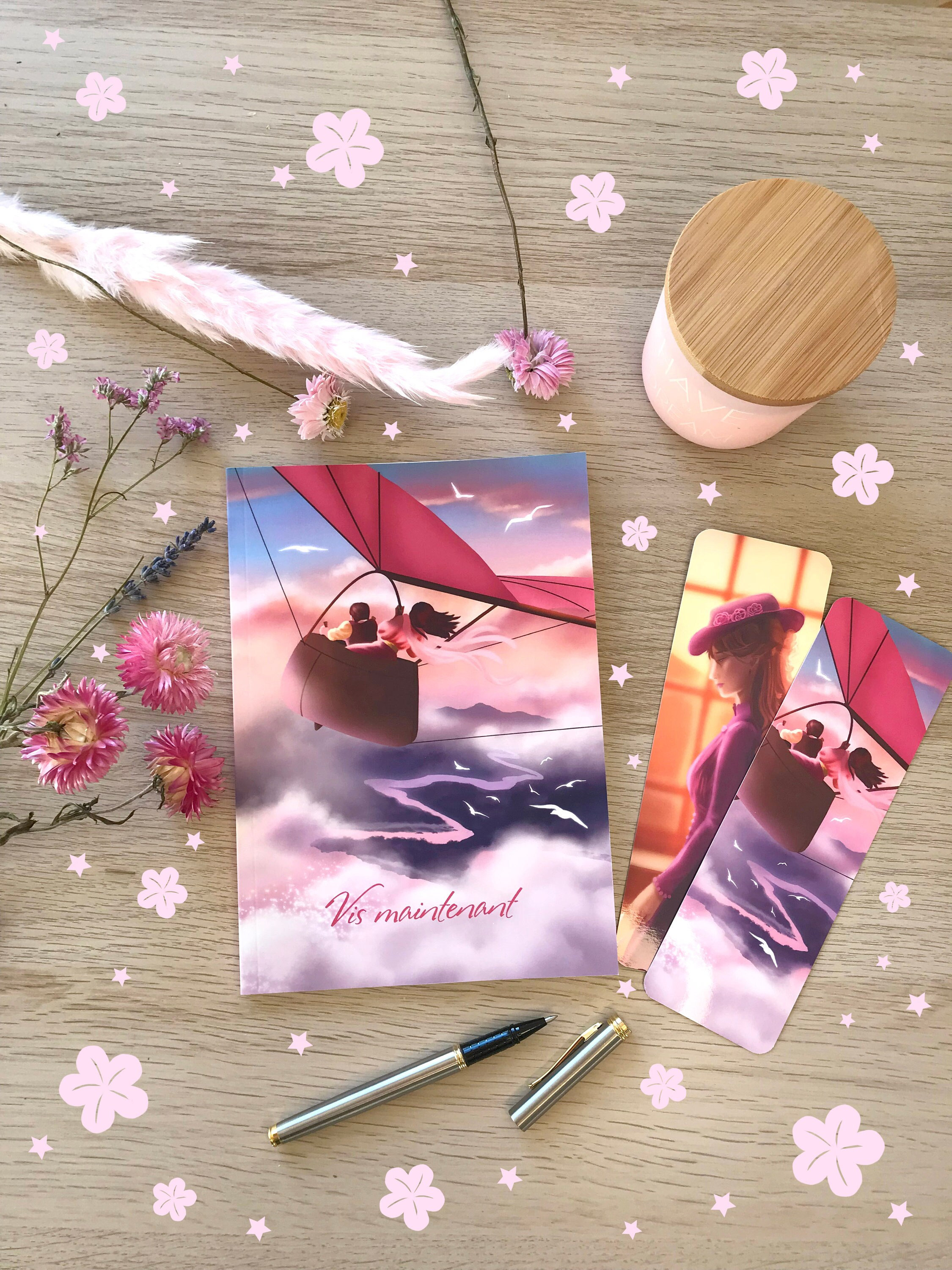 Couverture de livre en tissu à imprimé Floral pour adulte et adolescent,  format Rosa A5 et A6