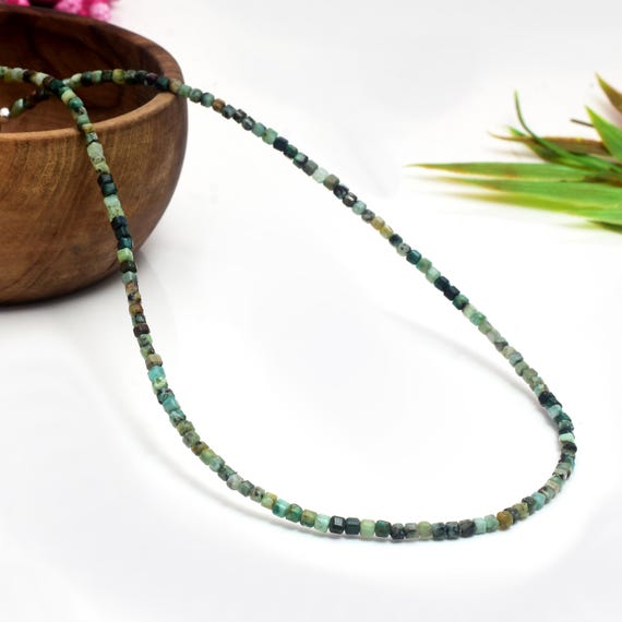 Collar Delicado De Turquesa - Gargantilla Ajustable Con Dijes De Piedra Natural