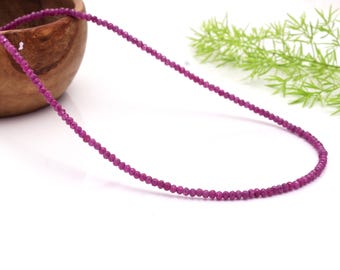 Delicata collana girocollo in rubino, collana girocollo delicata con perline di cristallo di rubino curativo, collana girocollo minimalista in pietra di rubino naturale, regalo