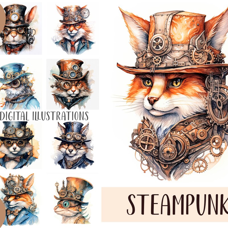 Steampunk Fox - Etsy