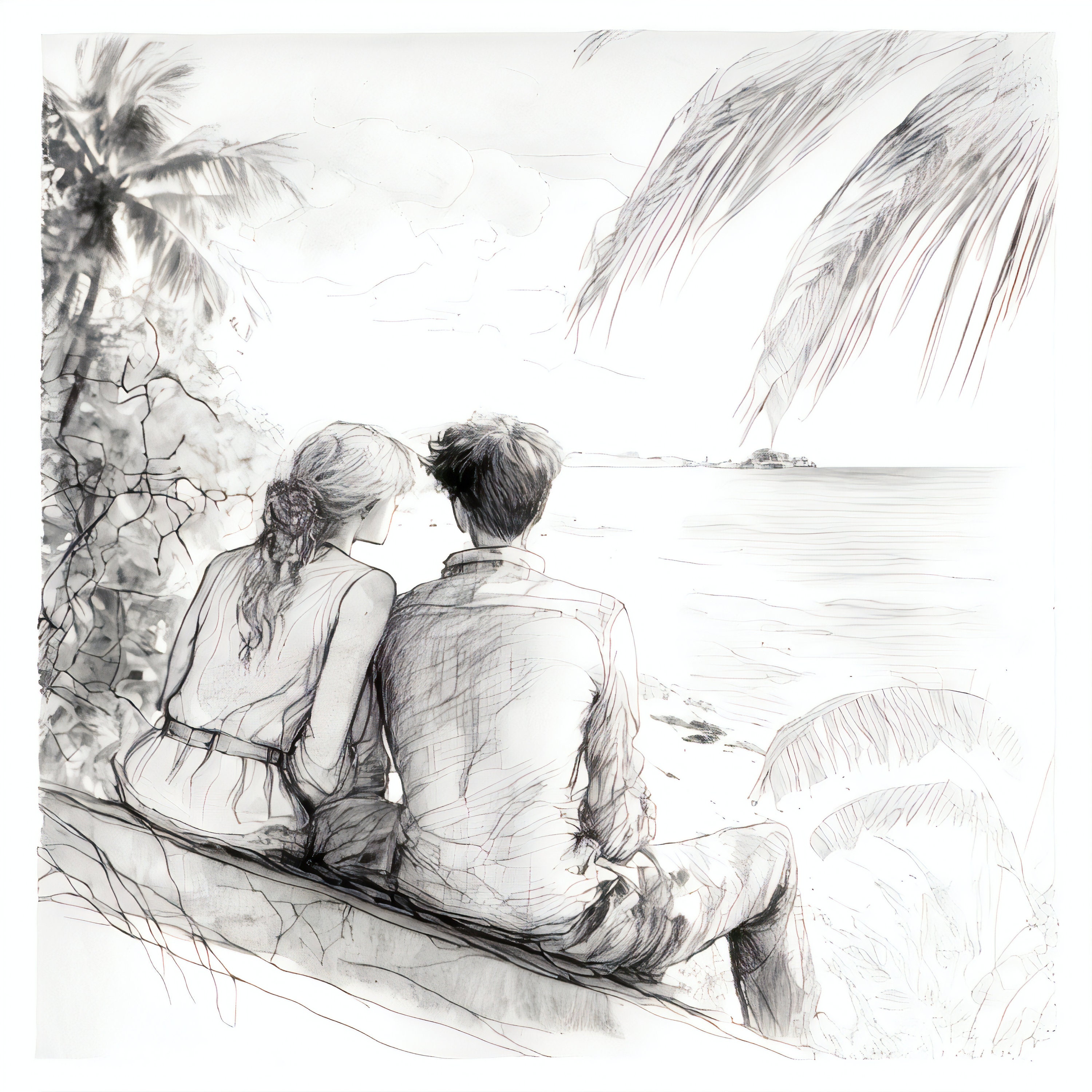 Romantic couple drawing Stock Photos, Royalty Free Romantic couple