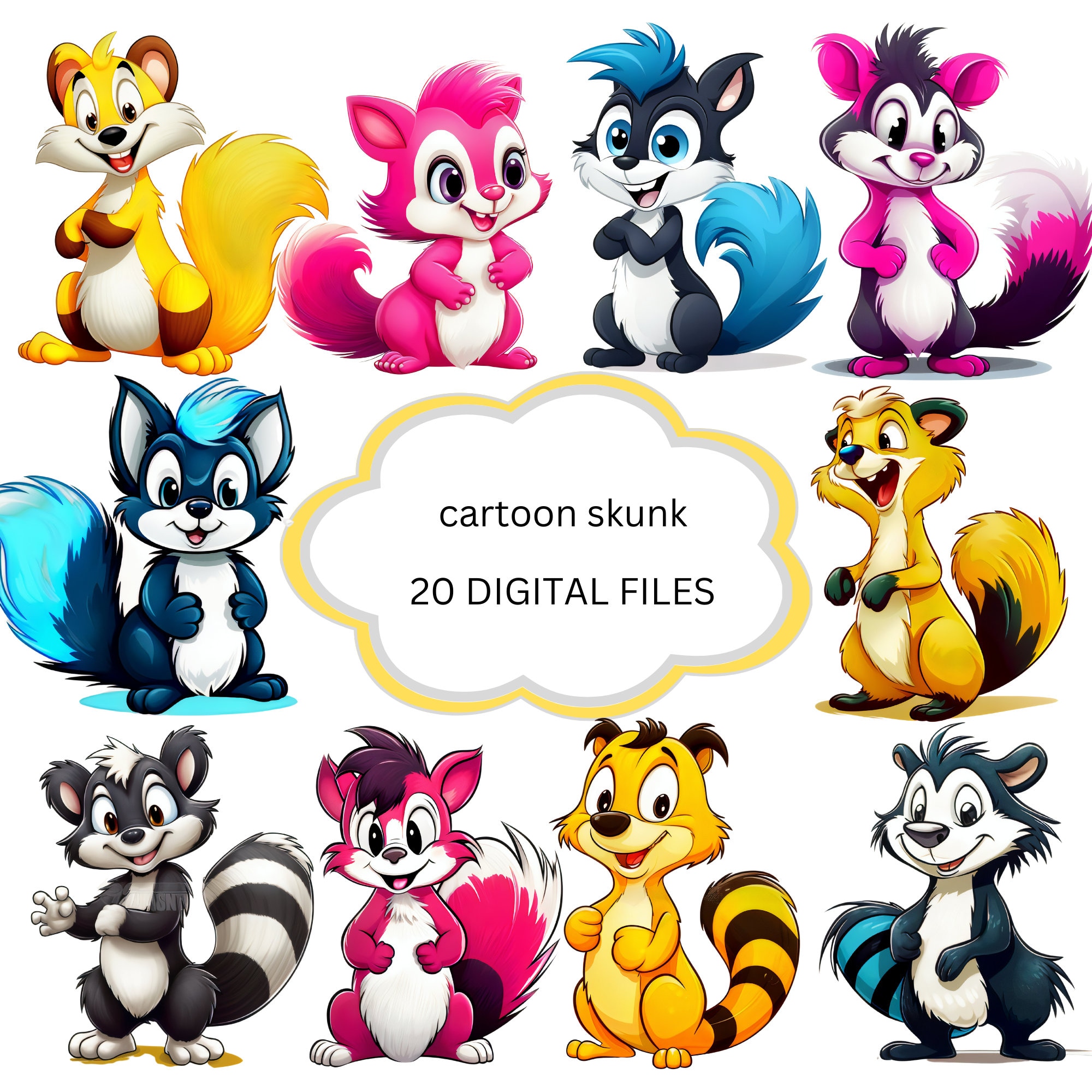 Cartoon Skunk Spraying