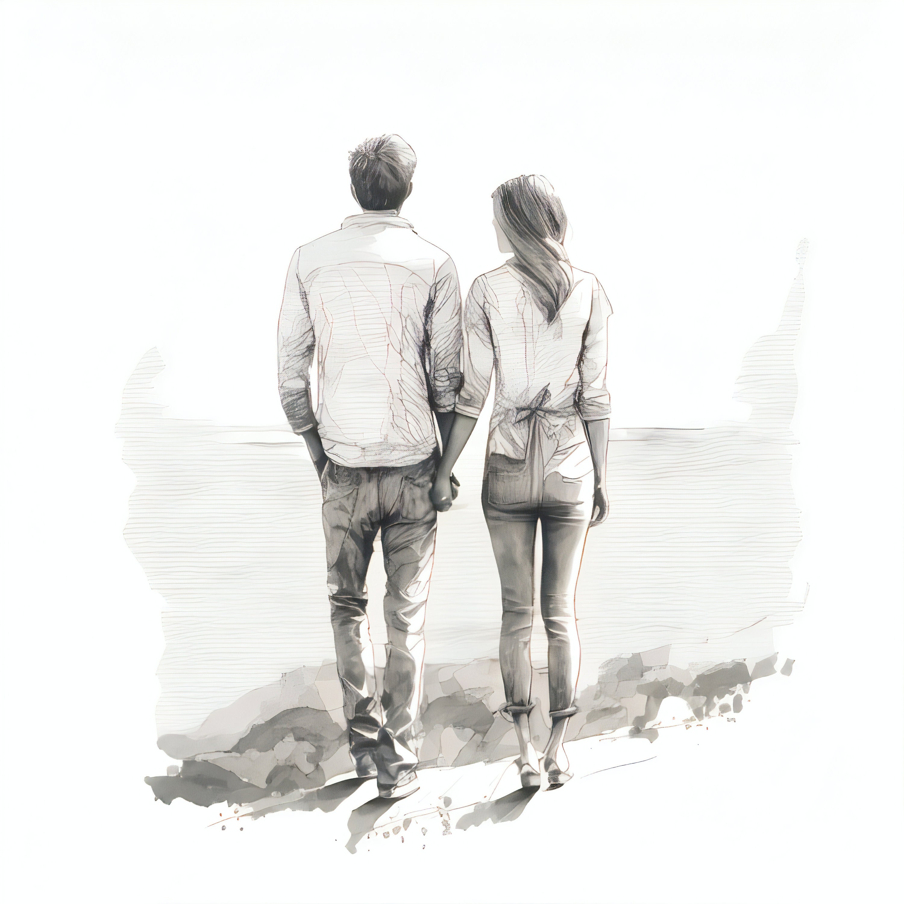 Happy valentines love story concept of a romantic couple against chalk drawings background, Stock Photo, Picture And Low Budget Royalty Free Image. Pic. ESY-025457284