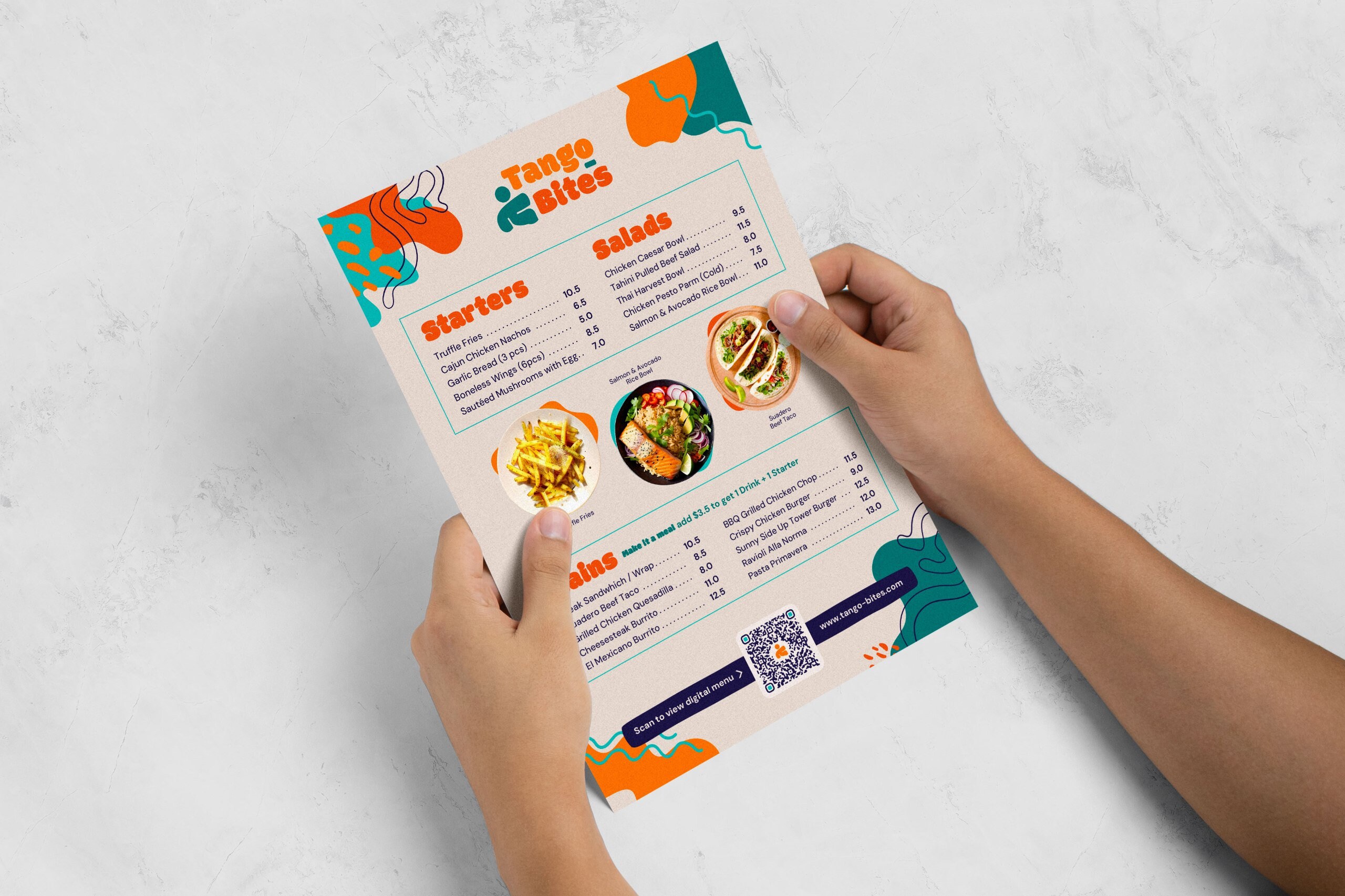 Menu Order Invite Fun Vibrant Food Cafe Brunch A4 Menu Template Restaurant Menu Canva ...