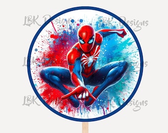 Spiderman Cake Topper | INSTANT DOWNLOAD PNG Digital File