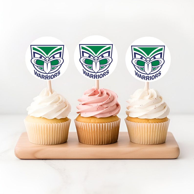 NZ Warriors 2 Cupcake Toppers INSTANT DOWNLOAD Digital File - Etsy ...