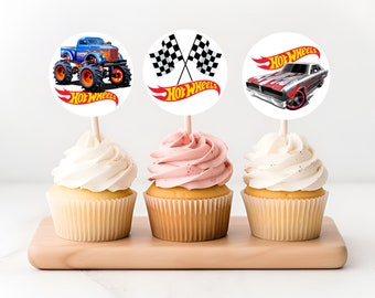 Hotwheels |  2" Cupcake Toppers | INSTANT DOWNLOAD Digital File