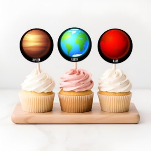 Planeten | 2&quot; Cupcake Toppers | SOFORTIGER DOWNLOAD Digitale Datei