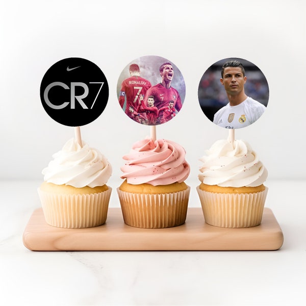 Cristiano Ronaldo |  2" Cupcake Toppers | INSTANT DOWNLOAD Digital File
