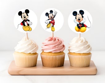 Mickey Mouse |  2" Cupcake Toppers | INSTANT DOWNLOAD Digital File